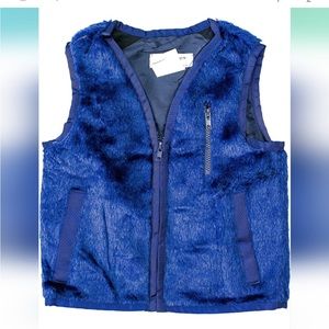 Kids Blue Furry Vest